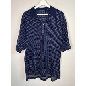 Ralph Lauren 100% Pima Cotton Short Sleeve Golf Polo Shirt Navy Men's Size Large